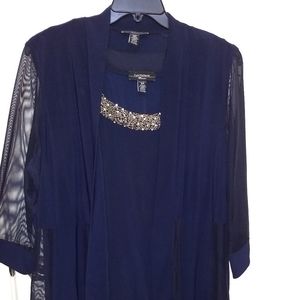 Evening dress with matching coverup